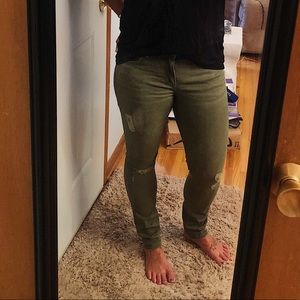Express army green jeans